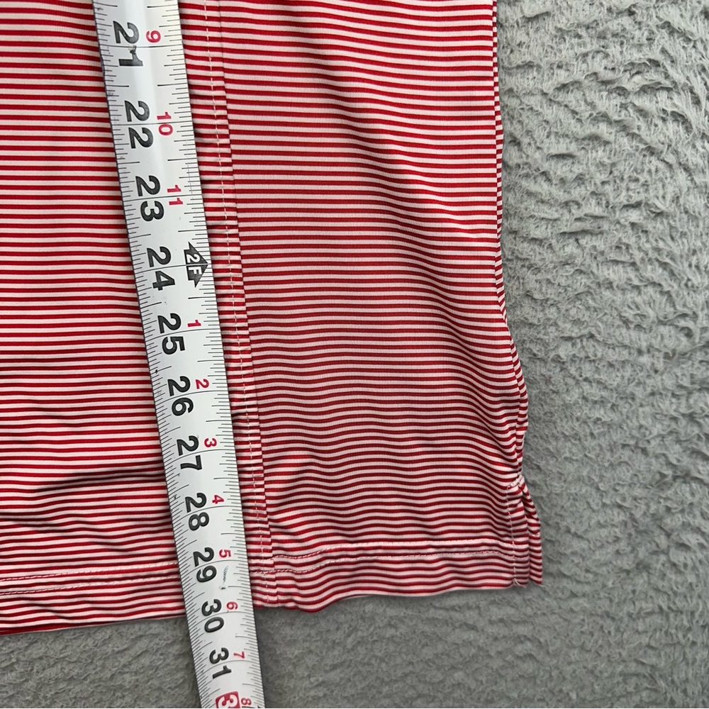 Chick Fil A Uniform Shirt Womens XL Red White Striped Stretch Hydrochill Work - Picture 9 of 12